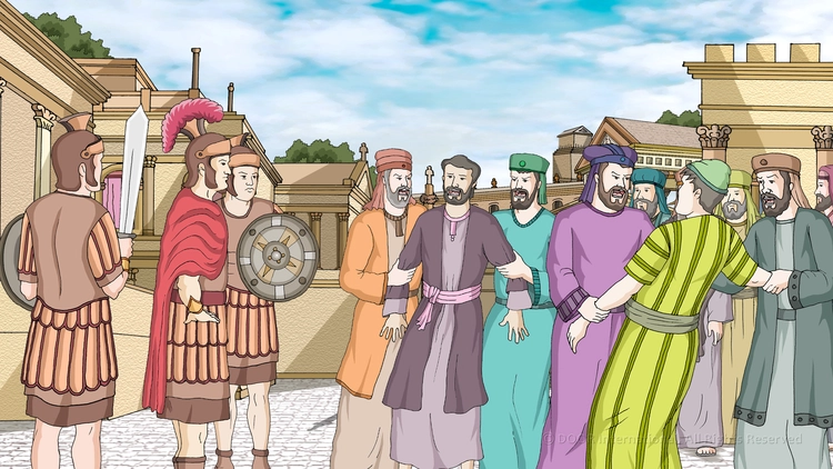 ประตูคุกถูกเปิดออกขณะที่เปาโลและสิลาสถูกขัง